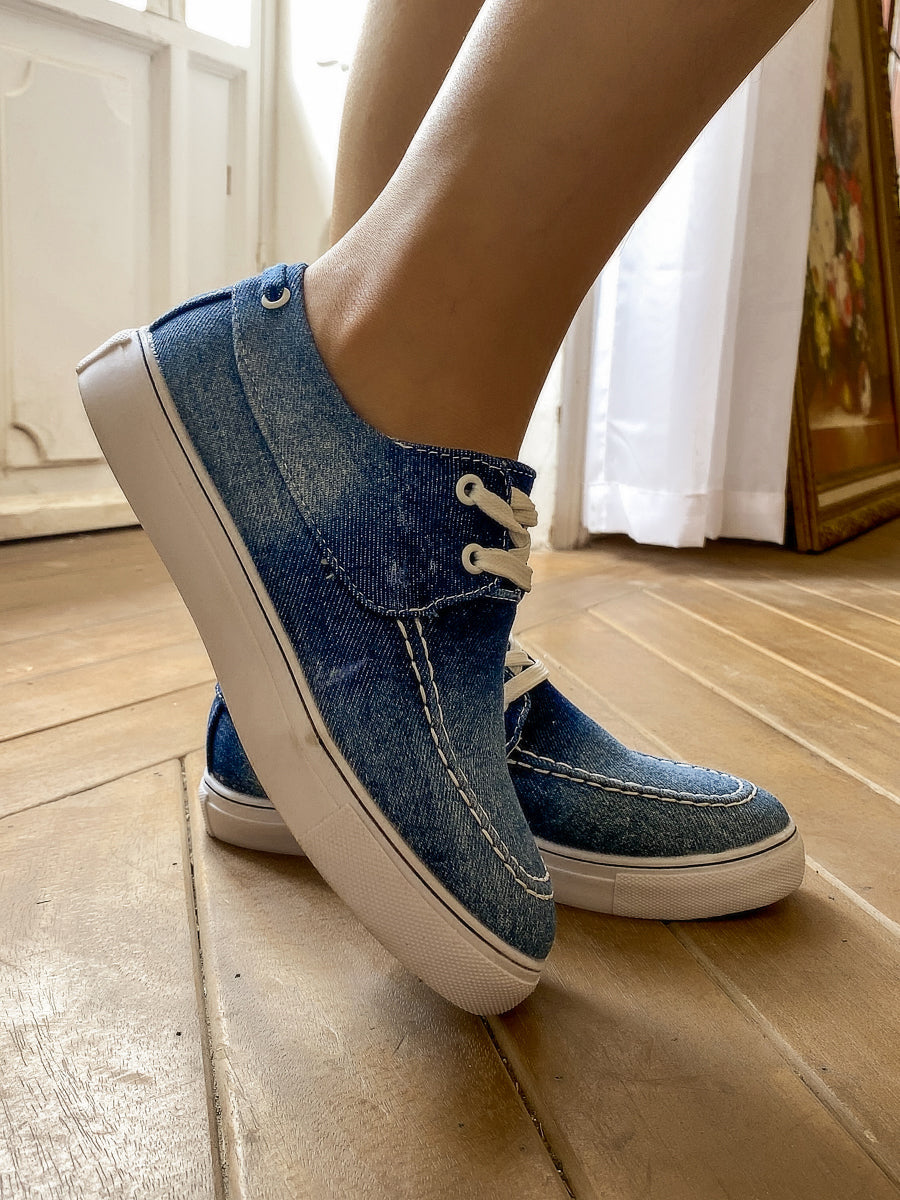 Denim Range Sneakers Boat Shoes | En Bloom