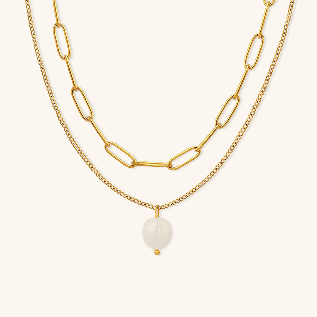 Isla Gold Layered Pearl Necklace