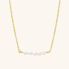 Isla Pearl Bar Necklace