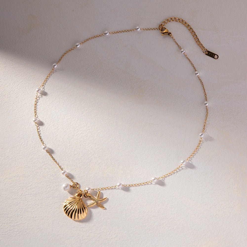 Isla Pearl Charm Necklace