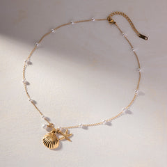 Isla Pearl Charm Necklace