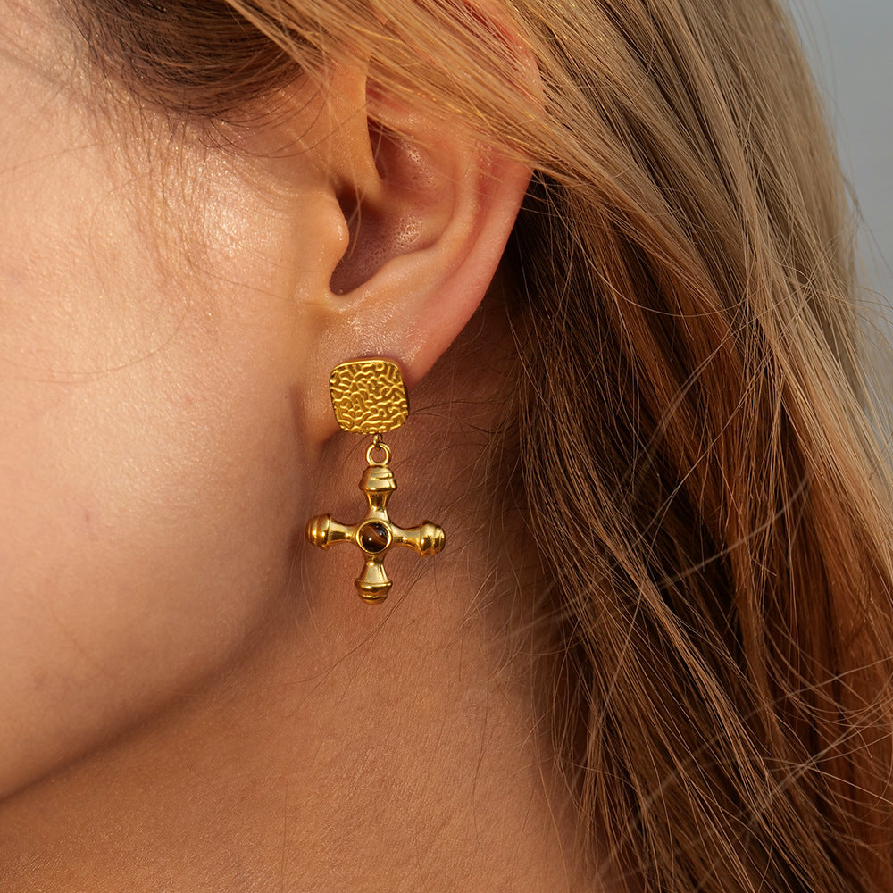 Isolde Cross Earrings