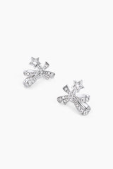 Iva Silver Bowknot & Star Decor Earrings