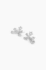 Iva Silver Bowknot & Star Decor Earrings