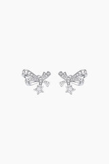 Iva Silver Bowknot & Star Decor Earrings