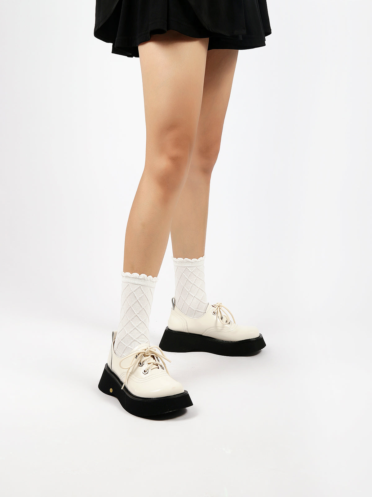 JADYROSE | PLATFORM LEATHER OXFORD IVORY