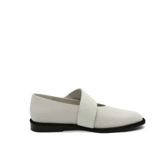 JADY ROSE | SIMPLE AS COMFORT LEATHER FLAT - IVORY