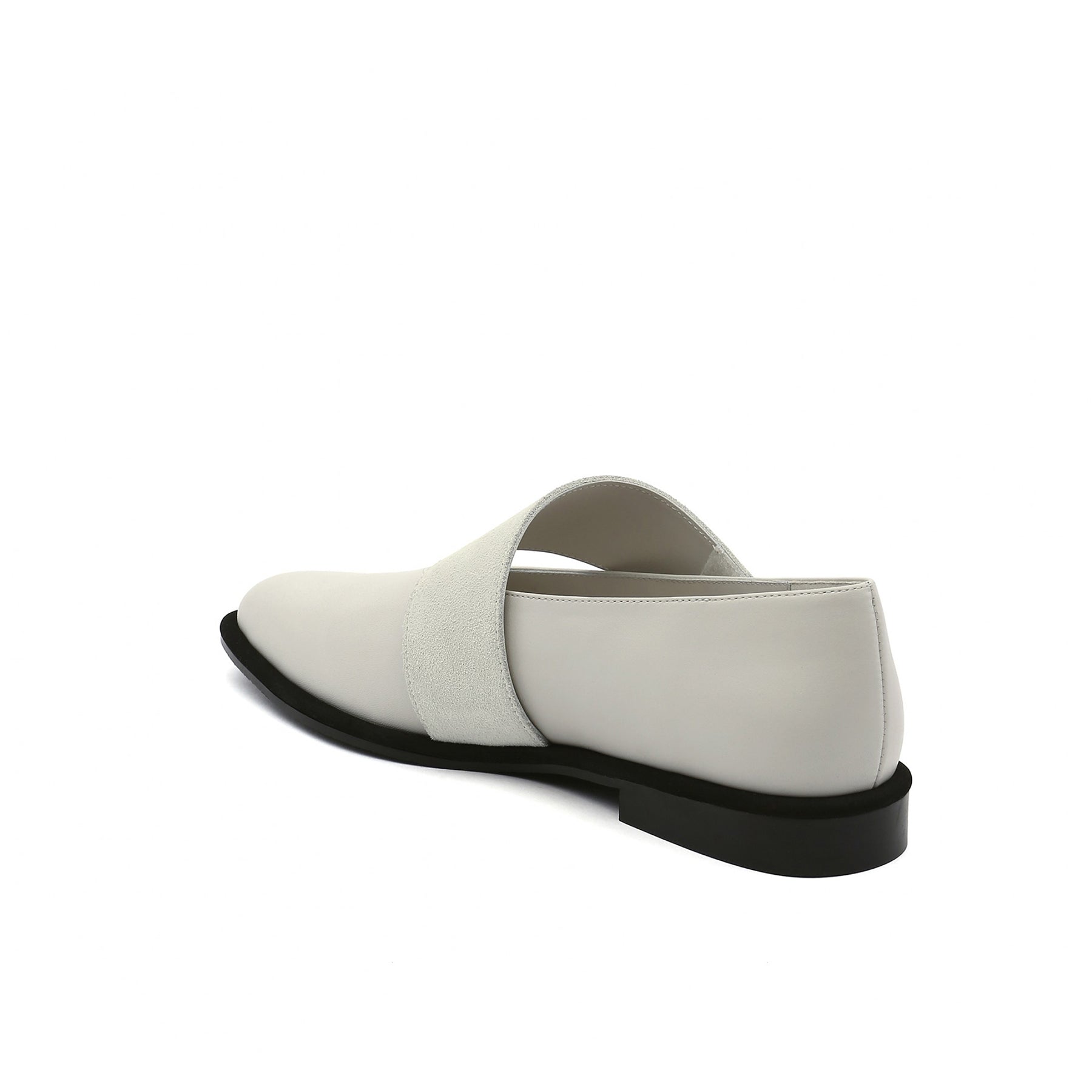 JADY ROSE | SIMPLE AS COMFORT LEATHER FLAT - IVORY