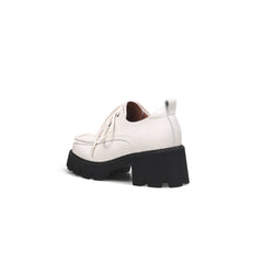 JADYROSE | LUG PLATFORM LEATHER SNEAKER IVORY