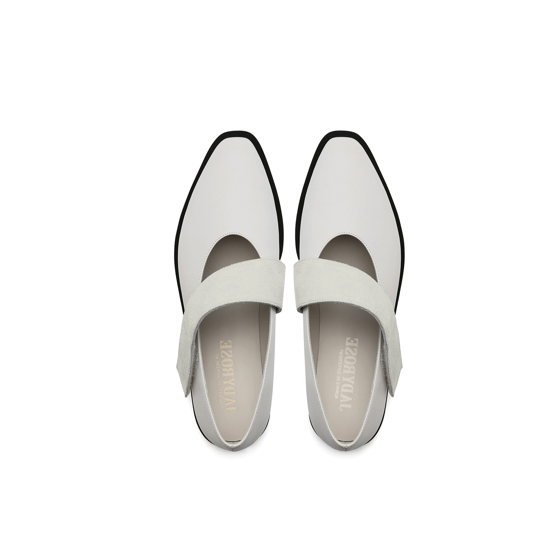 JADY ROSE | SIMPLE AS COMFORT LEATHER FLAT - IVORY