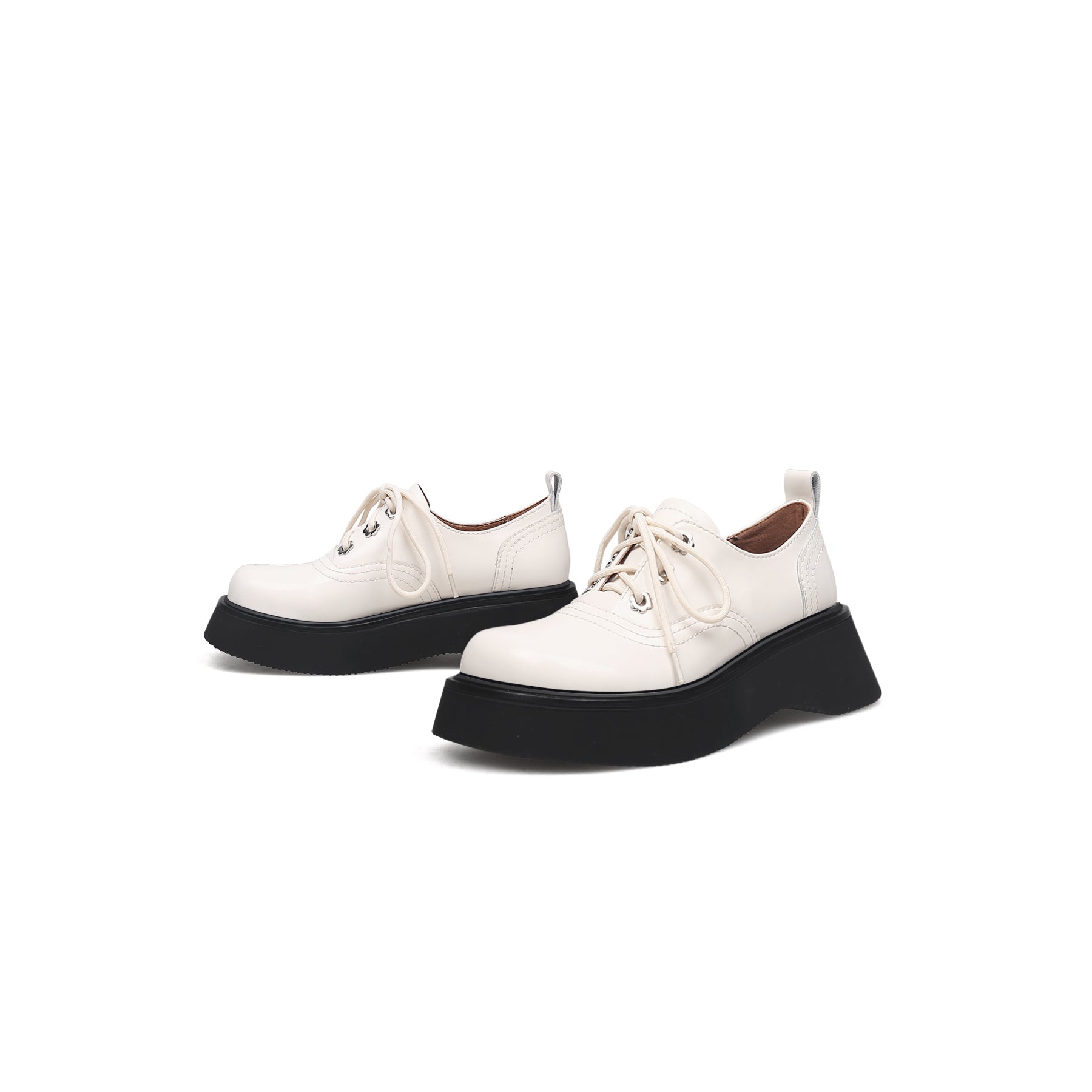 JADYROSE | PLATFORM LEATHER OXFORD IVORY