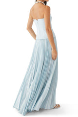 Sweetheart Neck Off-Shoulder Pleated Midi Dress