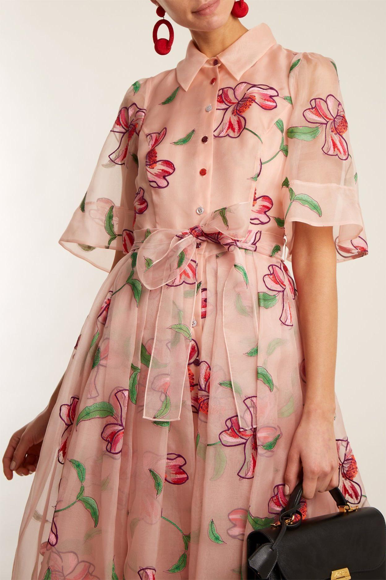 Floral Short Sleeve Bottom Midi Dress