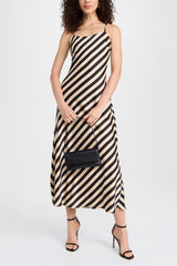 Stripe Sleeveless Slip Maxi Dress