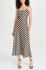 Stripe Sleeveless Slip Maxi Dress