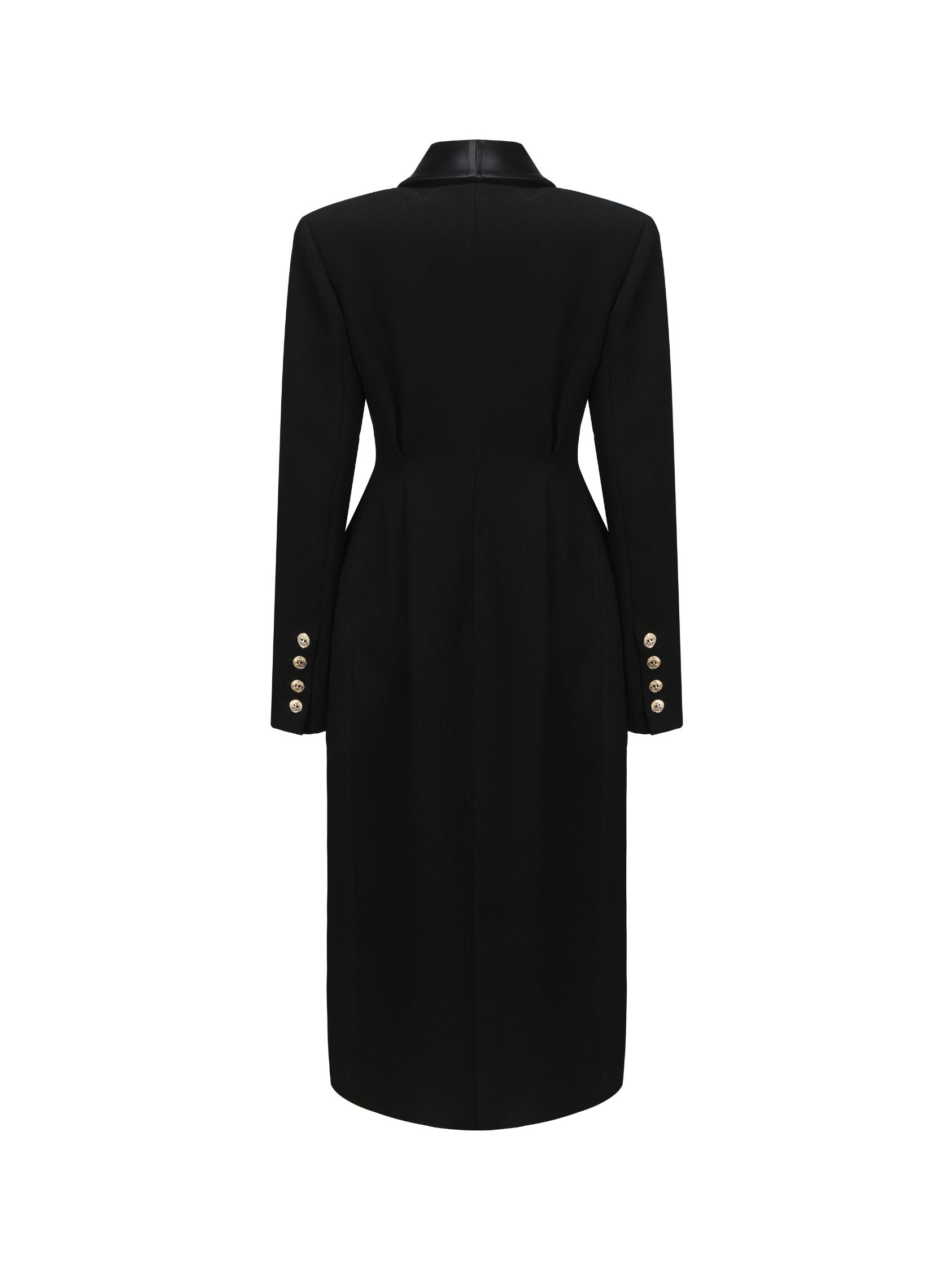 Metal Button Long Sleeve Coat