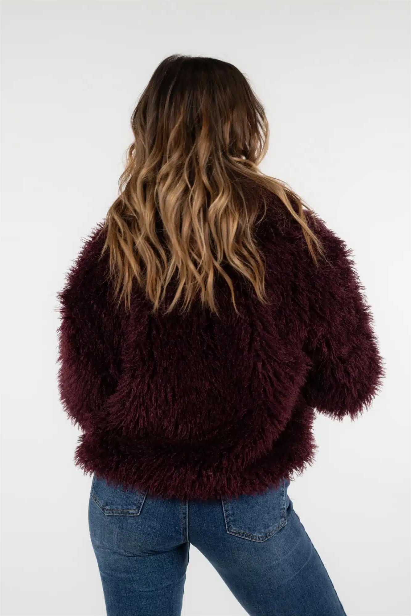 Solid Faux Fur Coat