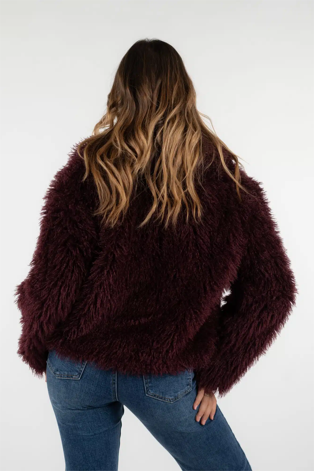 Solid Faux Fur Coat