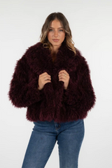 Solid Faux Fur Coat