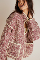 Floral Long Sleeve Quilted Jacket