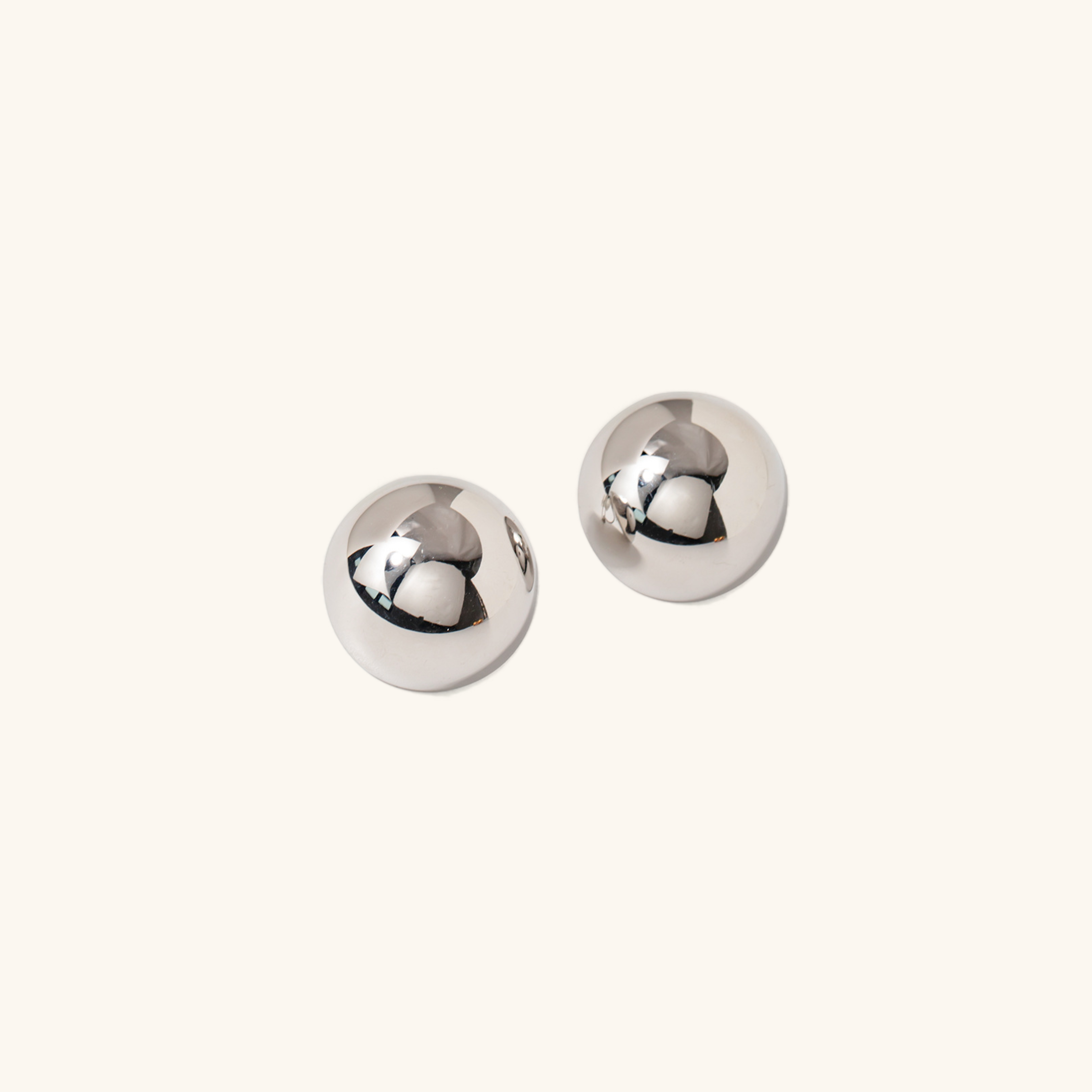 Sphere Glam - Gold & Silver Stud Earrings