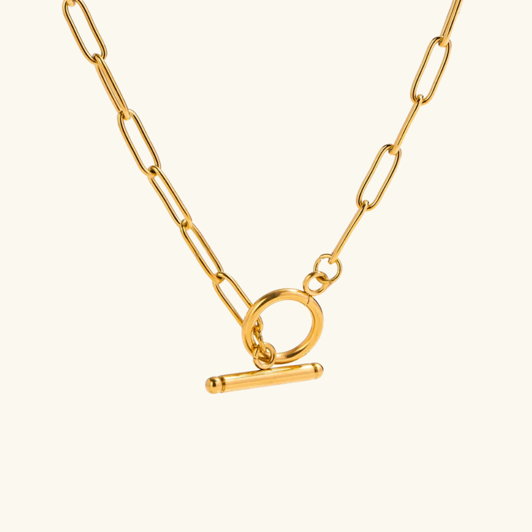 Joyce - Bold Toggle Clasp Gold Necklace