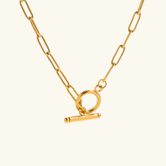 Joyce - Bold Toggle Clasp Gold Necklace