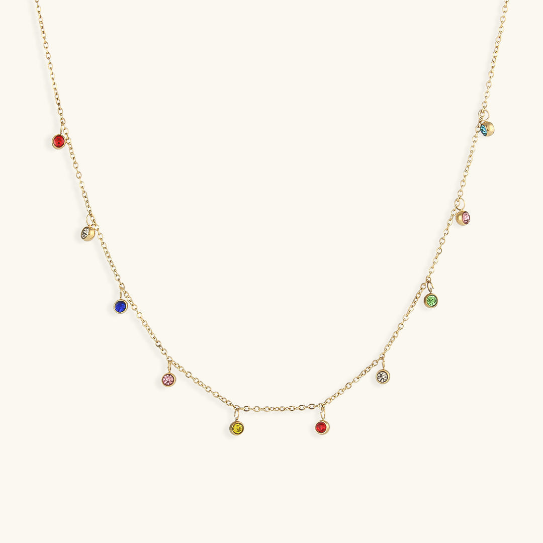 Juliet Drops - Gold Gemstone Necklace