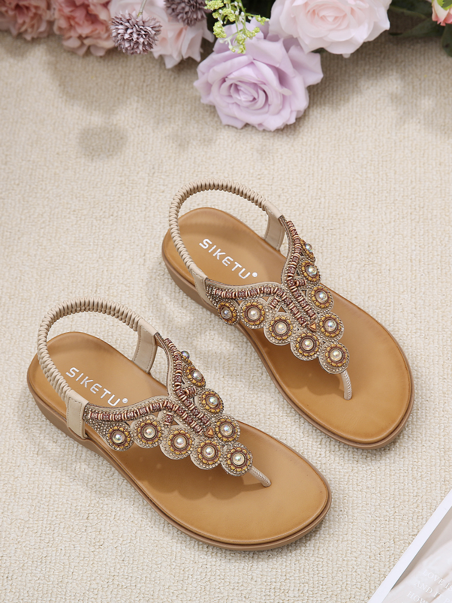 SIKETU | VINTAGE V-STRAP RHINESTONE SANDAL