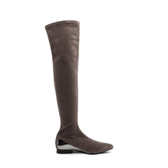 JADY ROSE | OVER KNEE KNIT SHAFT BOOT KHAKI