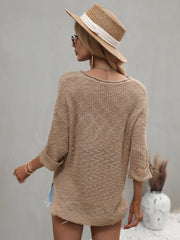 CAUGHT KNIT TOP - KHAKI