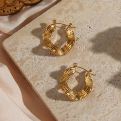 Kinsley Sculpted Hoop Earrings