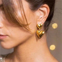 Kiparis Gold Heart Earrings