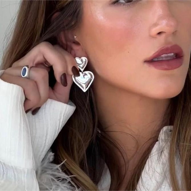 Kiparis Gold Heart Earrings