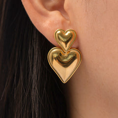 Kiparis Gold Heart Earrings