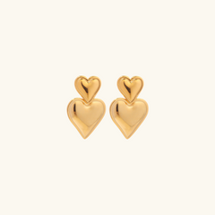 Kiparis Gold Heart Earrings