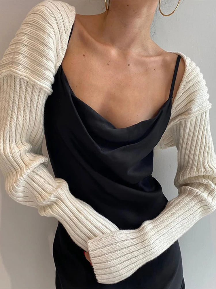 Knitted Cardigans Women Long Sleeve Crop Top Autumn Fashion Casual Sweater Sexy Streetwear Outerwear Female Sweater