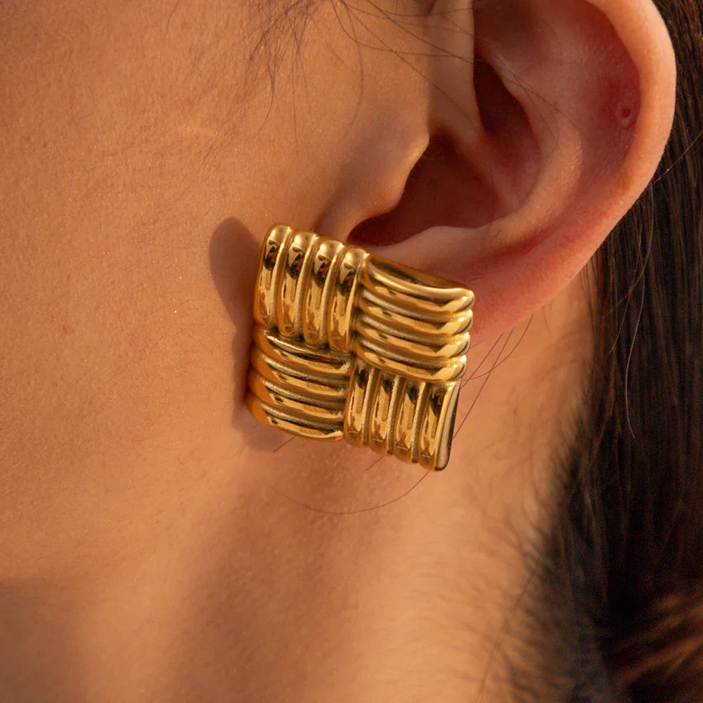 Kyleen Geometric Gold Earrings