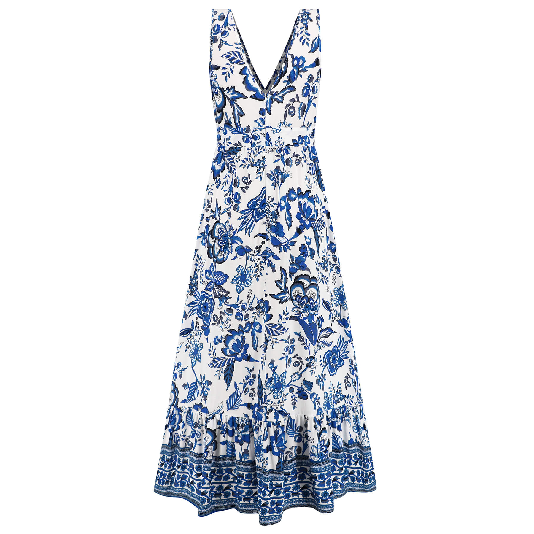 Willow Sleeveless Floral Maxi Dress - Blue