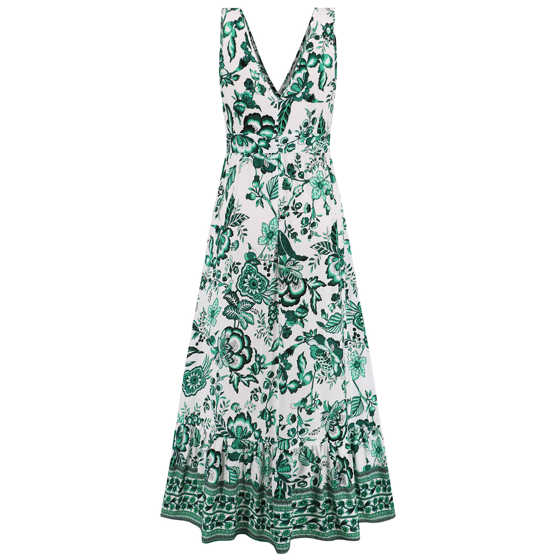 Willow Sleeveless Floral Maxi Dress - Green