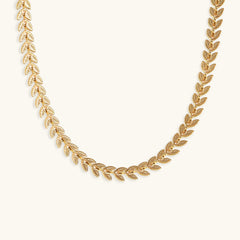 Laurel Leaf Gold Necklace