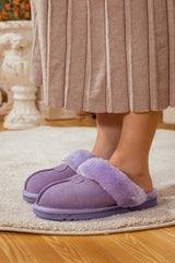 SMAIBULUN Ugg | WOOL LINED SUEDE SLIPPER - LAVENDER