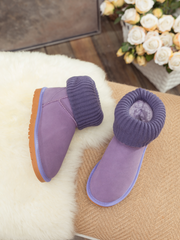 SMAIBULUN Ugg | Ankle Knit Stocking Mini Boots - Lavender