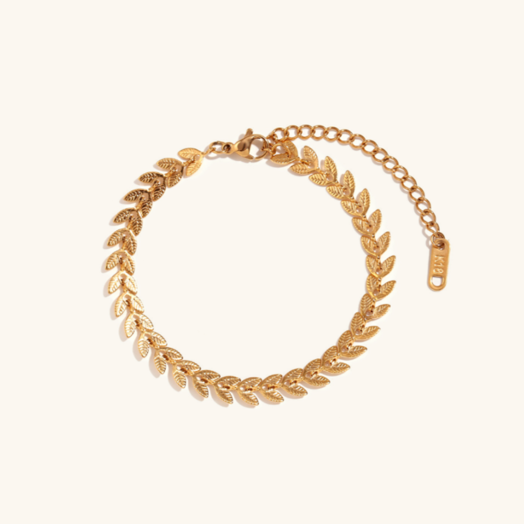 Leaf Cascade - Gold Plated Anklet