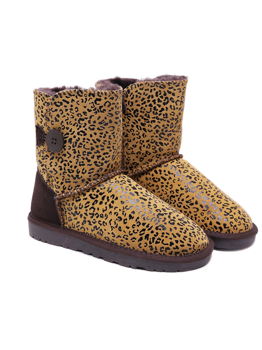 SMAIBULUN Ugg | Faux Fur-Lined Leather Suede Boots