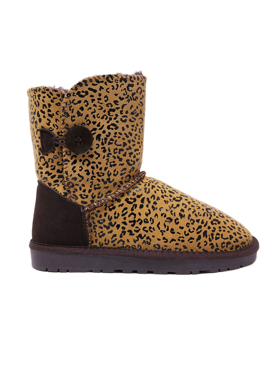 SMAIBULUN Ugg | Faux Fur-Lined Leather Suede Boots