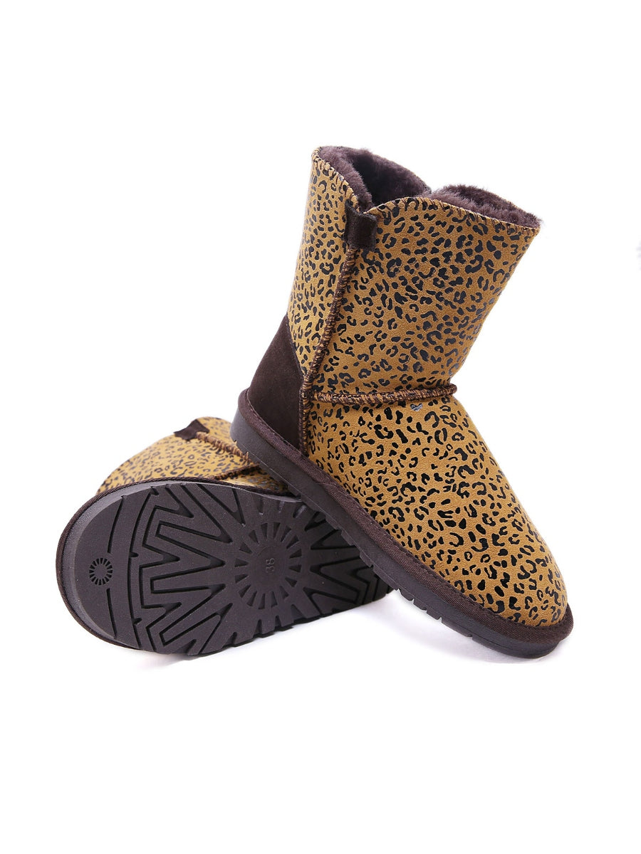 SMAIBULUN Ugg | Faux Fur-Lined Leather Suede Boots