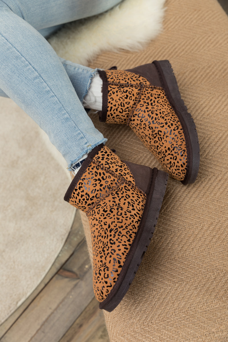 SMAIBULUN Ugg | Faux Fur-Lined Leather Suede Low Boots