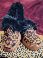 Smaibulun Doll | Cheetah Faux-Fur Anklet Yana Moccasin