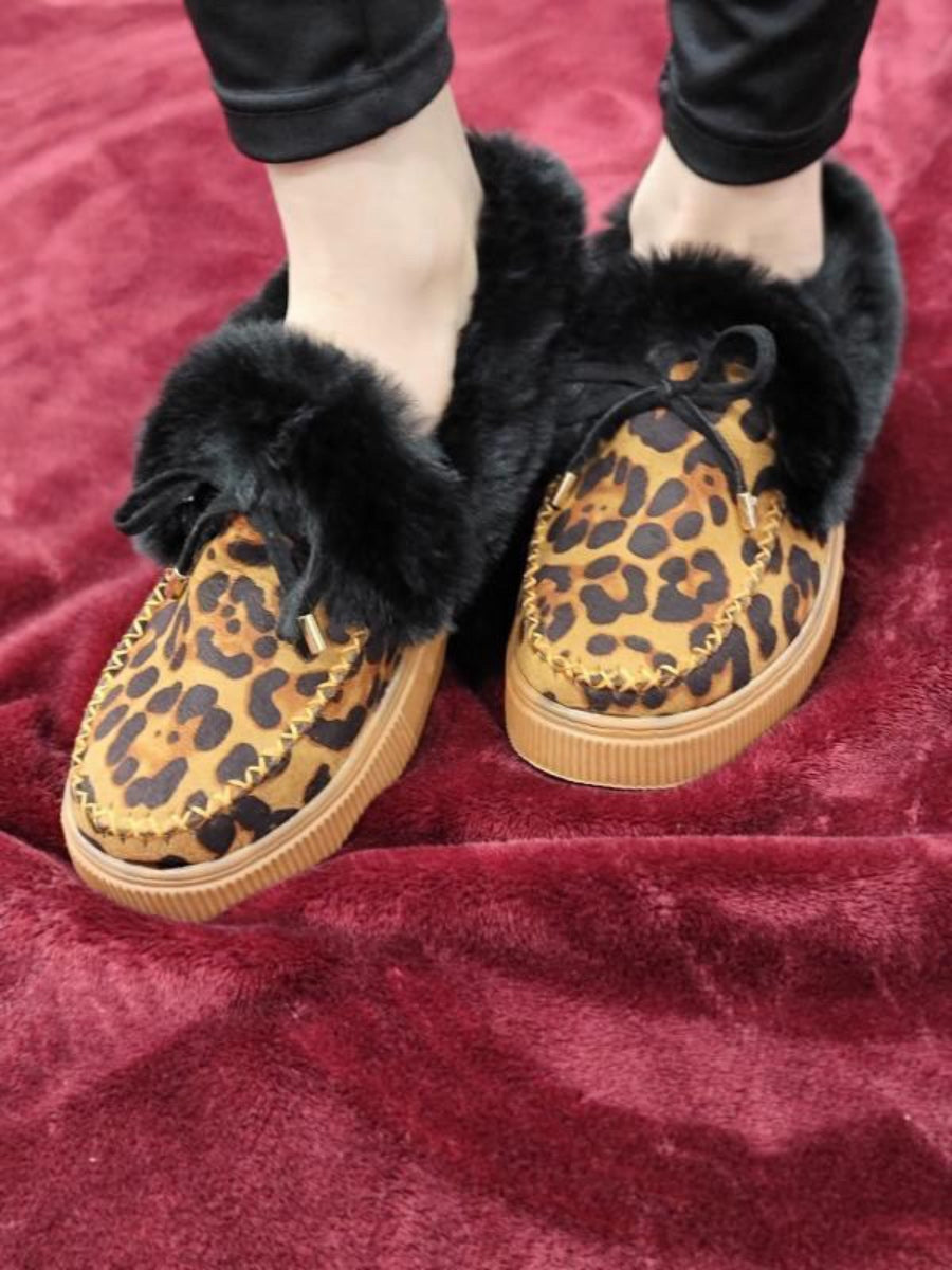 Smaibulun Doll | Cheetah Faux-Fur Anklet Yana Moccasin